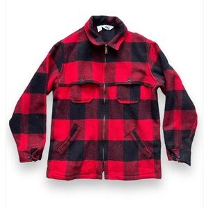 Woolrich 80s Era Vintage Buffalo Plaid Wool Jacket Size Large EUC